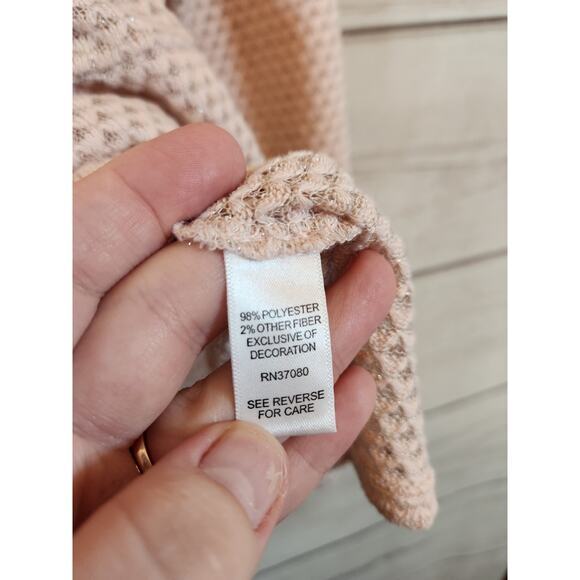 Cato Est. 1946 Women's Light Pink V-Neck Long Sleeve Pullover Blouse Size Large - Picture 4 of 6